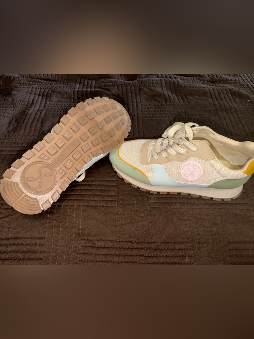Sam & Libby Pastel Multicolor Athletic Sneakers - Beige, Mint, Pink, Yellow
